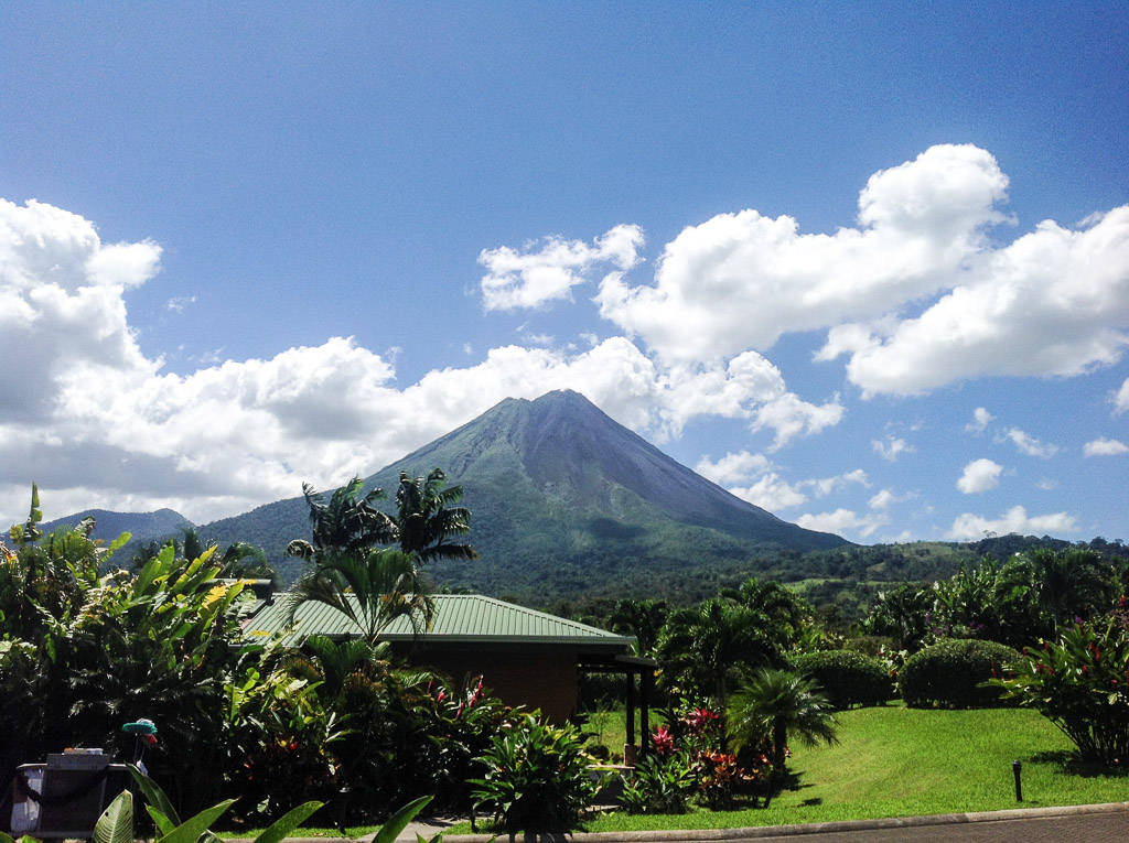 Another shot of Arenal volcano from our room